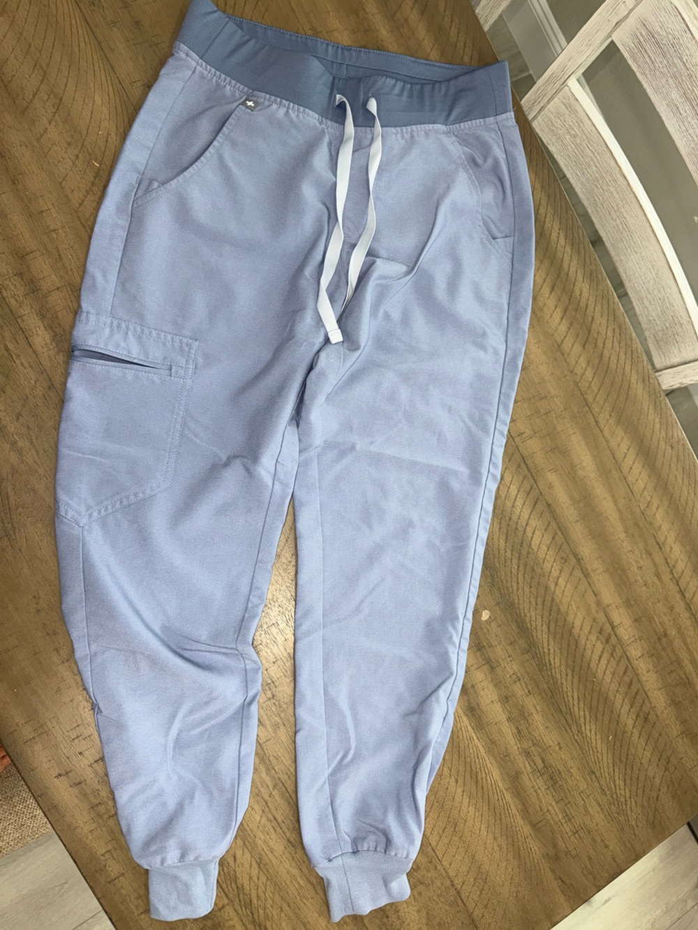 Figs Light Blue Women's Zamora jogger Pants with Drawstring